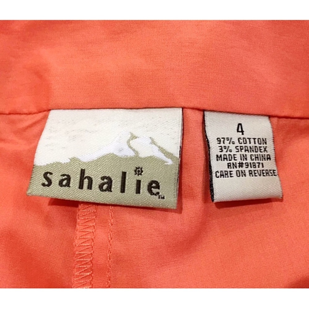 SAHALIE Sz 4 Orange Stretch Active Skort - Picture 7 of 8